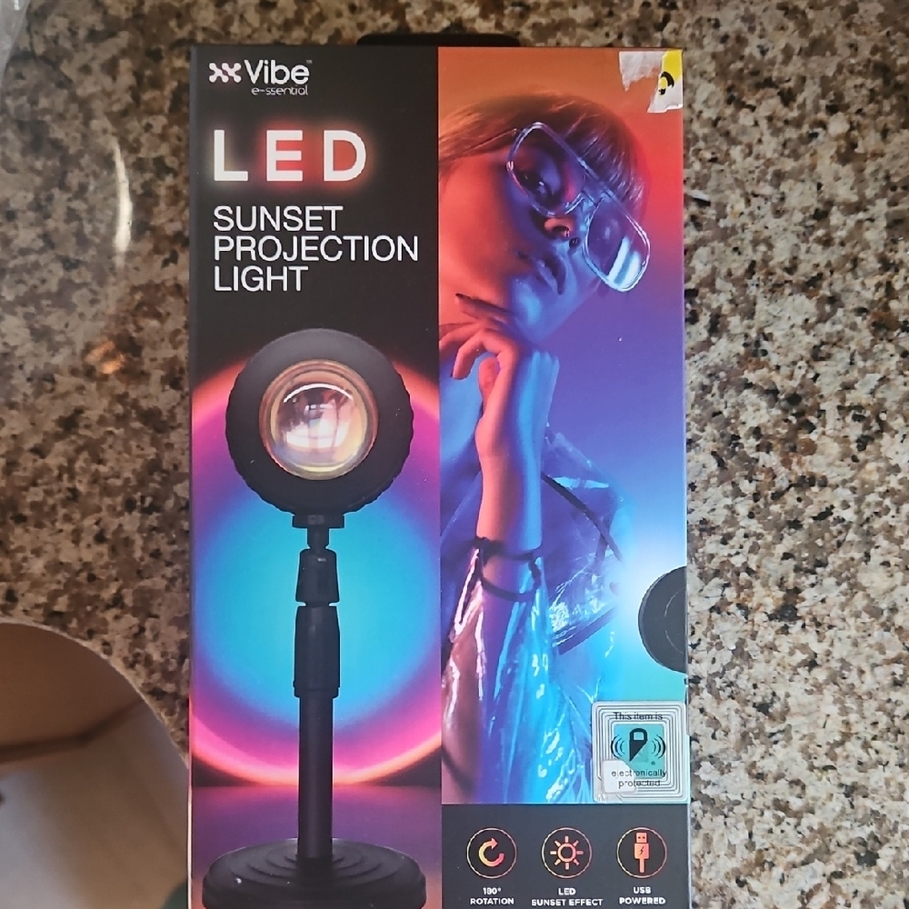 Vibe LED Sunset Light with Black Stand
